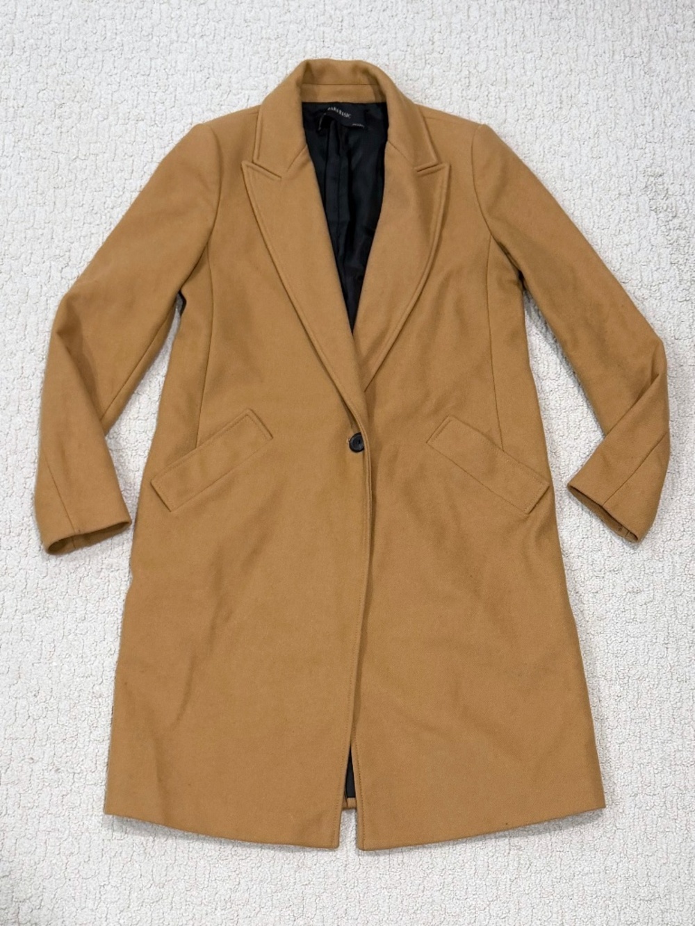 Zara Basic Mid Length Coat Size Small